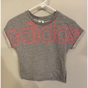 Adidas Grey Gray Girl Shirt, Size Youth Medium, 10-12
